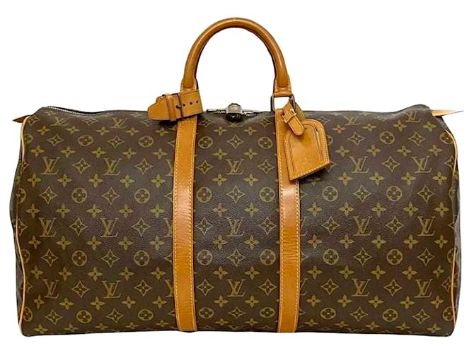 Louis Vuitton Keepall 55 Brown Cloth  ref.1216854