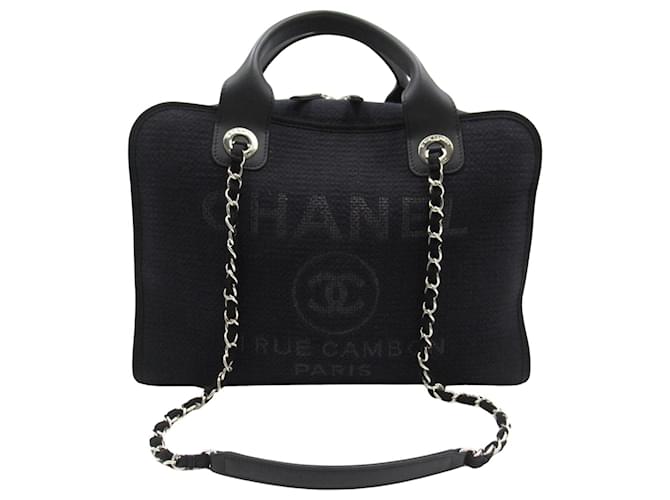 Timeless Chanel Deauville Navy blue Cloth  ref.1216957