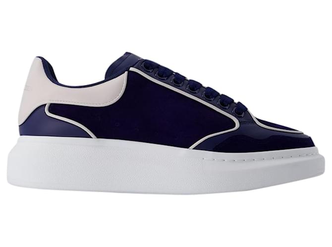 Übergroße Sneakers – Alexander McQueen – Leder – Blau/grau Kalbähnliches Kalb  ref.1217259