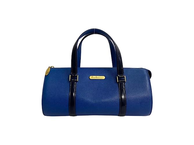 Burberry Leather Handbag Blue Pony-style calfskin  ref.1217290
