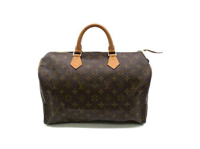 Louis Vuitton Monogram Speedy 35 M41524 Brown Cloth  ref.1217316