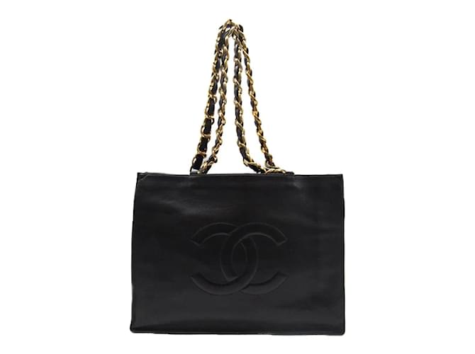 Classique Chanel Cabas intemporel à chaîne CC Cuir Noir  ref.1217322