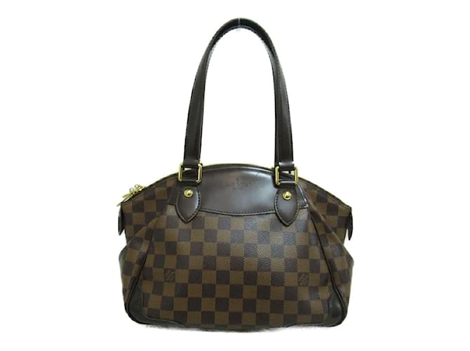 Louis Vuitton Damier Ebene Verona PM Canvas Schultertasche N41117 in gutem Zustand Braun Leinwand  ref.1217324