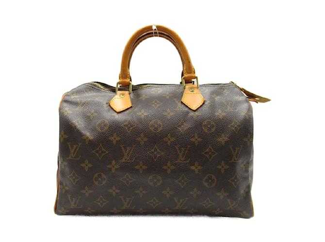 Louis Vuitton Monogram Speedy 30 M41526 Brown Cloth  ref.1217327