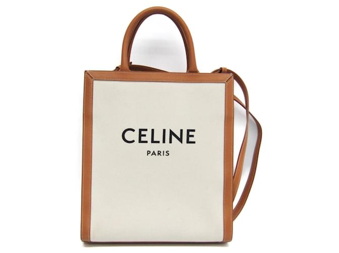 Céline Vertical Cabas White Cloth  ref.1217490
