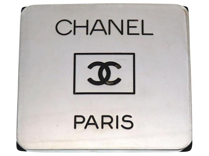 Chanel COCO Mark Silvery Metal  ref.1217509