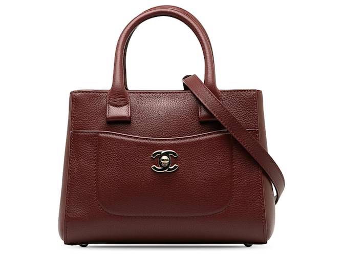 Chanel Red Mini Neo Executive Satchel Leather Pony-style calfskin  ref.1217584
