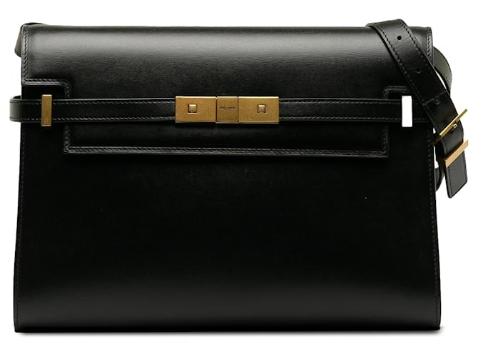 Saint Laurent Black Medium Manhattan Shoulder Bag Leather Pony-style calfskin  ref.1217632