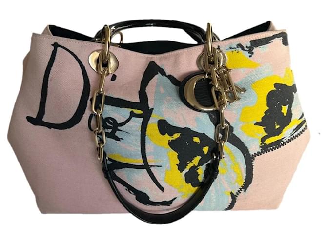 Diorissimo Dior Day-Light Pink Patent leather Cotton Metal  ref.1217653