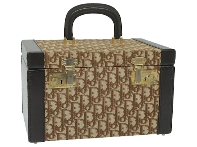Christian Dior Trotter Canvas Trunk Beige Auth 64170  ref.1217668