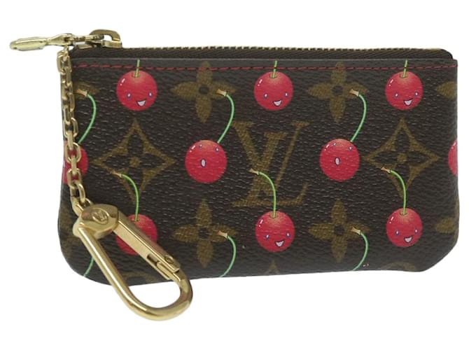 LOUIS VUITTON Monogram Cherry Pochette Cles Coin Purse M95042 LV Auth am5598 Cloth  ref.1217696