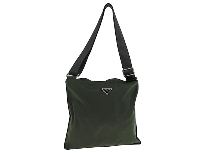 PRADA Shoulder Bag Nylon Khaki Auth bs11372  ref.1217708
