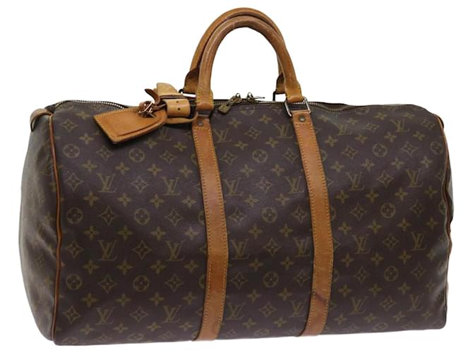 Louis Vuitton Monogram Keepall 50 Boston Bag M41426 LV Auth 63822 Cloth  ref.1217715