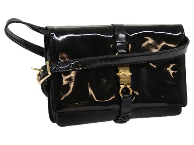 Céline CELINE Shoulder Bag Patent leather Black Auth bs11429  ref.1217750