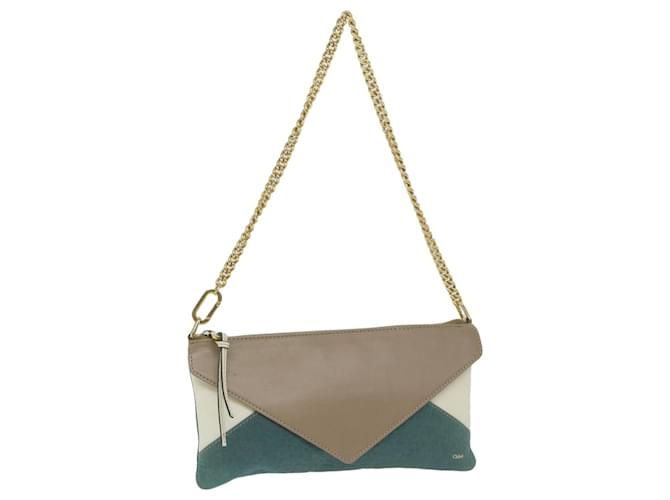Chloé Chloe Chain Pouch Leather Green Auth 63662  ref.1217786