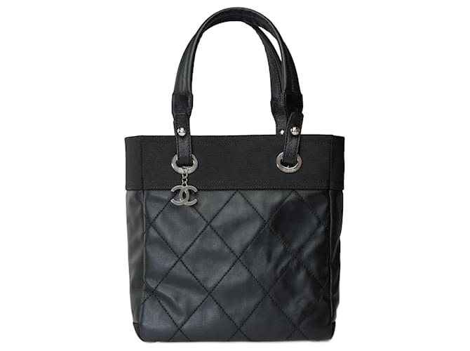 CHANEL Petite Shopping Tote Bag in Black Leather - 101698  ref.1217813