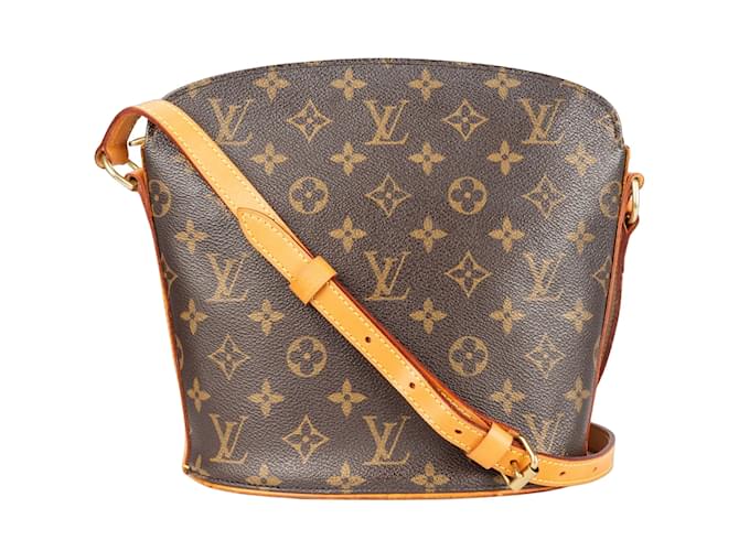 Louis Vuitton Canvas Monogram Drouot Crossbody Bag Brown Cloth  ref.1217817
