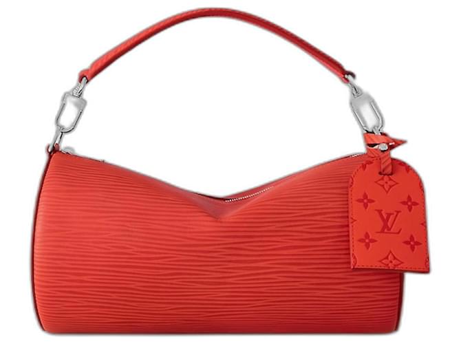 Louis Vuitton Lv Polochon macio MM Epi vermelho Couro  ref.1217839