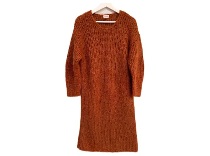 Dress knitwear By Malene Birger Brown Mohair  ref.1217843