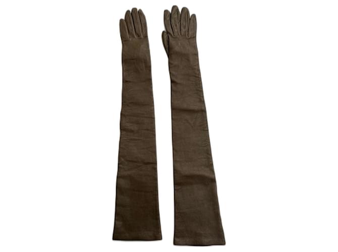 Leather gloves Bally Grey  ref.1217848