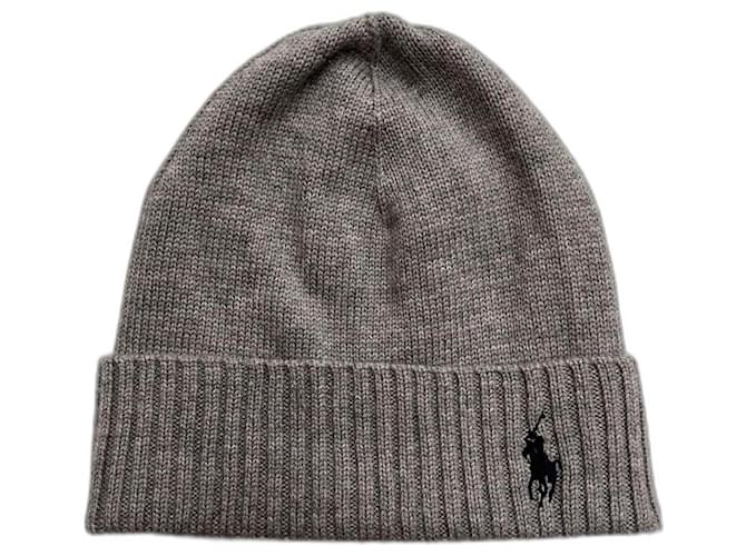 Polo Ralph Lauren Cappello Polo Palph Lauren Grigio Lana  ref.1217850