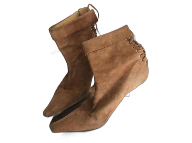 Carolina Herrera High heel boot Caramel Fur  ref.1217858