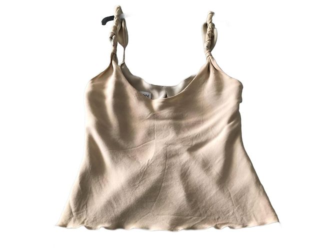 Armani Beige Polyester Braided Strap Top