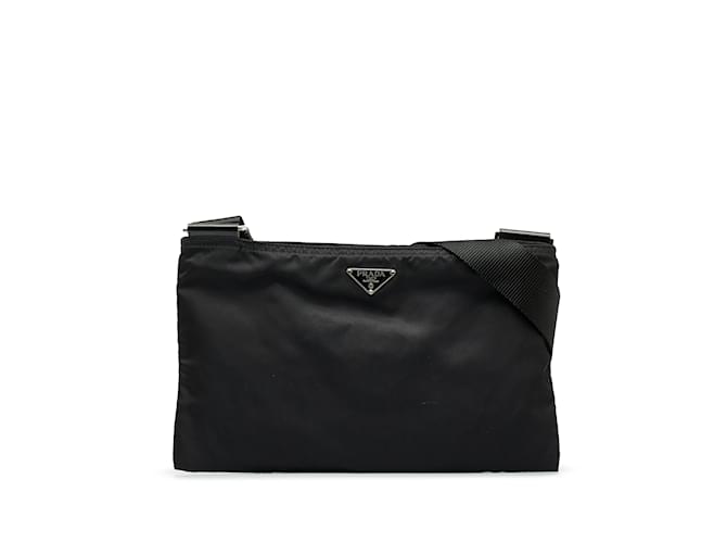 Black Prada Tessuto Crossbody Bag Cloth  ref.1217874