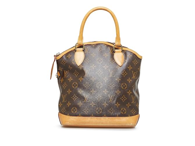 Brown Louis Vuitton Monogram Lockit Vertical Handbag Leather  ref.1217987