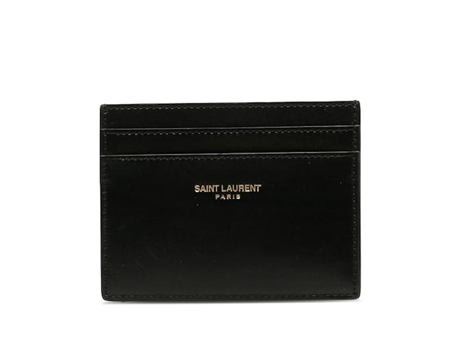 Porte-cartes en cuir noir Saint Laurent  ref.1218011