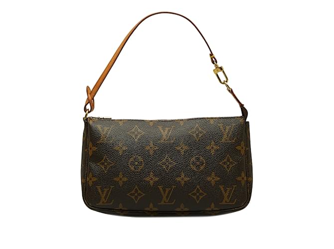 Brown Louis Vuitton Monogram Pochette Accessoires Baguette Leather  ref.1218025