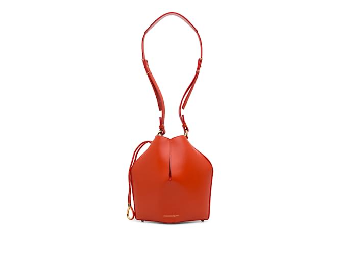 Bolsa The Bucket de couro vermelho Alexander McQueen  ref.1218046