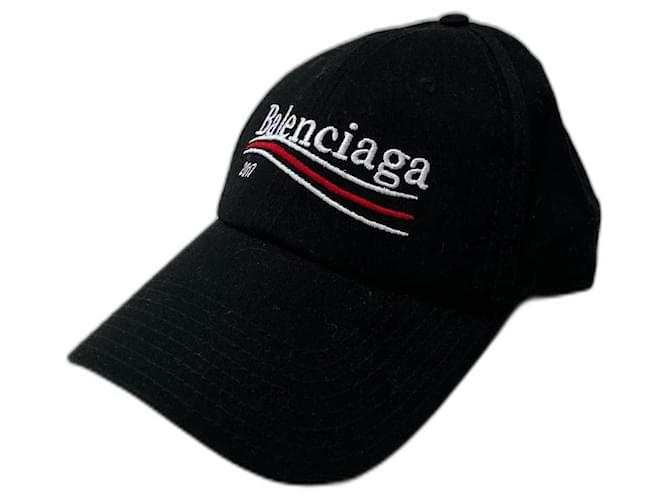 Casquette Balenciaga Coton Noir  ref.1218080