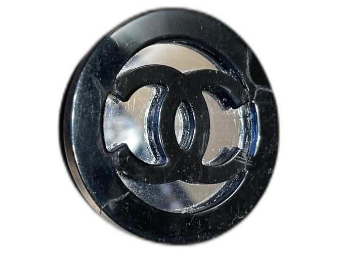 Chanel Brooch Black Resin