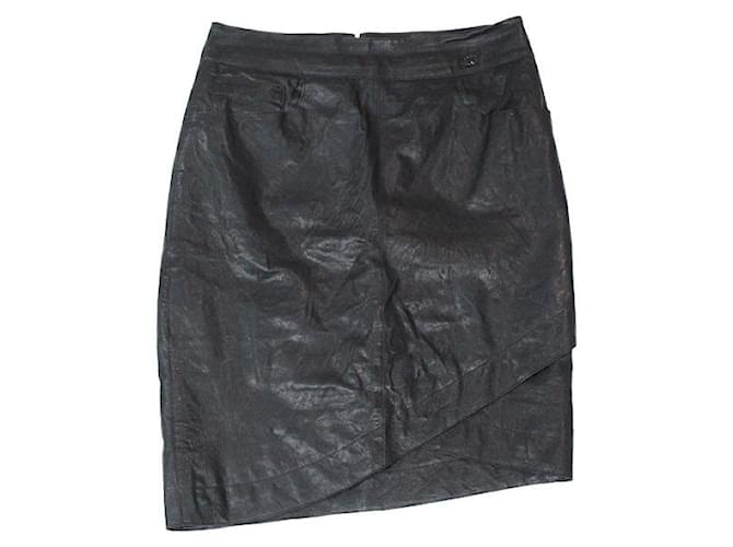 Chanel Skirts Black Leather  ref.1218099