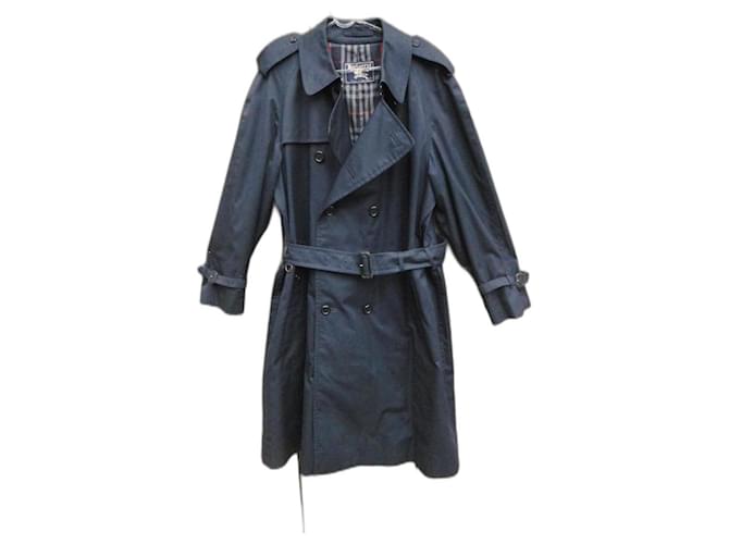 trench Burberry vintage taille 54 Coton Polyester Bleu Marine  ref.1218126