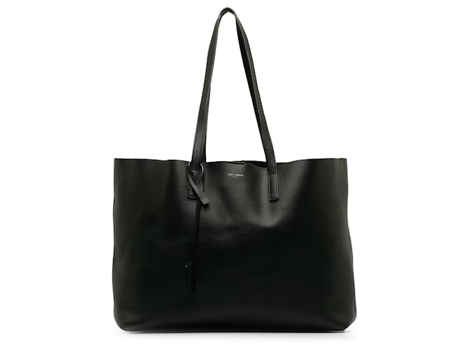 Saint Laurent Black E/W Shopping Tote Leather Pony-style calfskin  ref.1218223