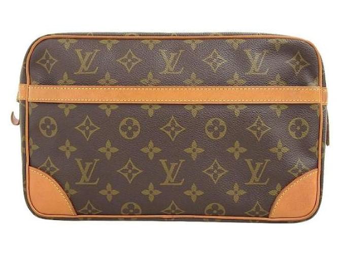 Louis Vuitton Pochette Compiegne con monogramma 28 M51845 Marrone Tela  ref.1218281