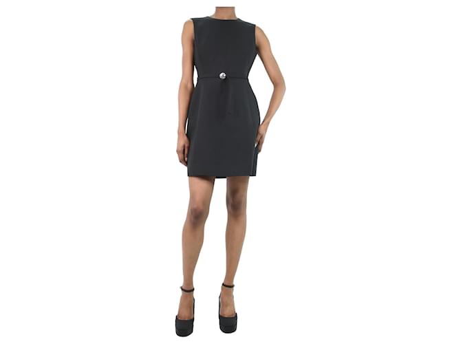 Theory Black sleeveless sculpted dress - size US 2 Polyester  ref.1218286