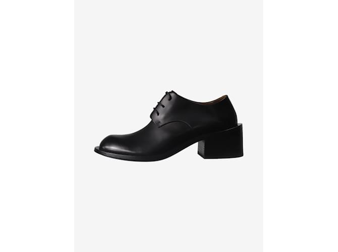 Autre Marque Black heeled Derby shoes - size EU 38 Leather  ref.1218287