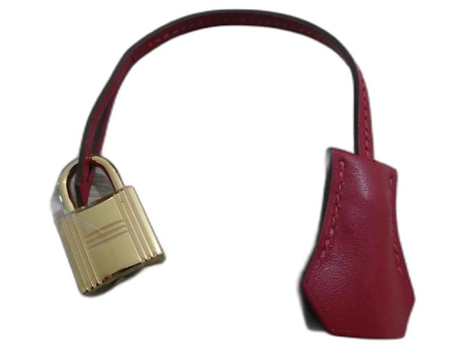 clochette , tirette et cadenas  hermès neuf pour sac hermès  boite dustbag Cuir Rose  ref.1218332