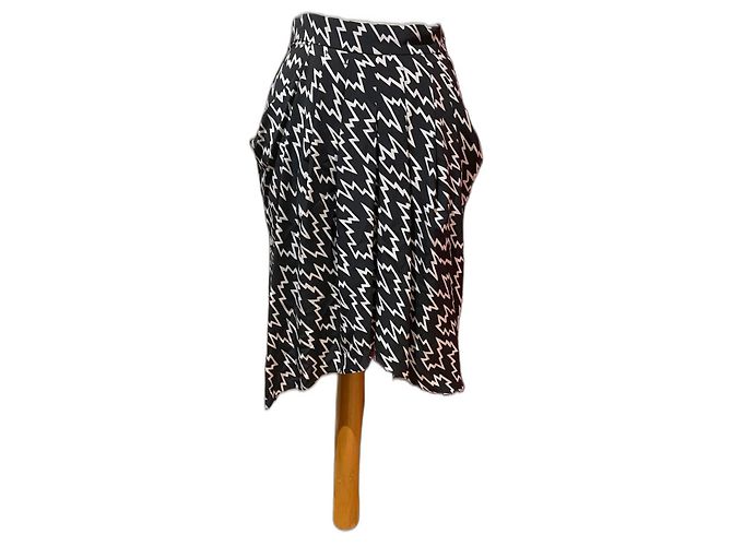 Gonna Isabel Marant in seta bianca e nera Nero Bianco