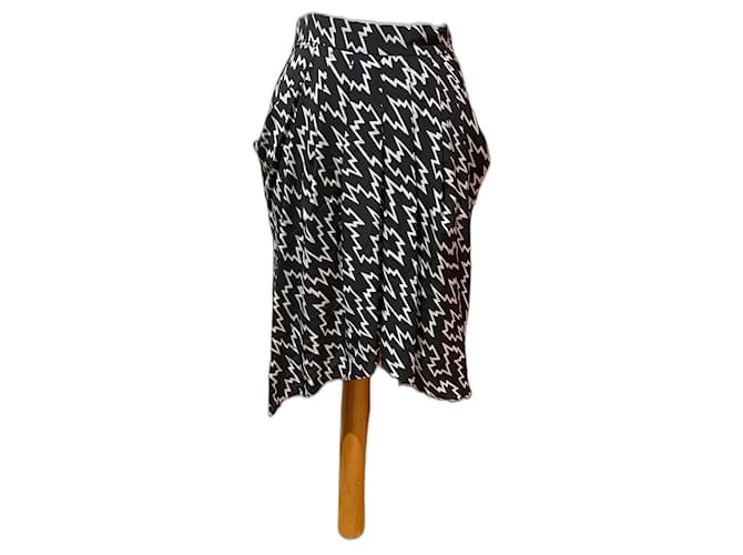 Isabel Marant Skirts Black White Silk Elastane  ref.1218333
