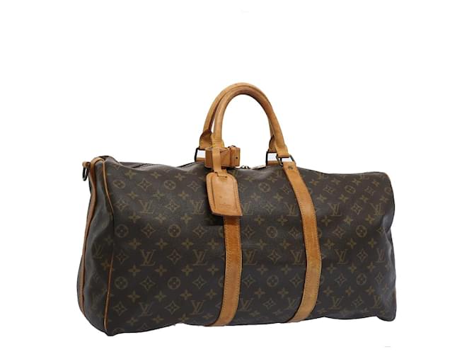 Louis Vuitton Monogram Keepall Bandouliere 50 Boston Bag M41416 LV Auth 63736 Cloth  ref.1218340