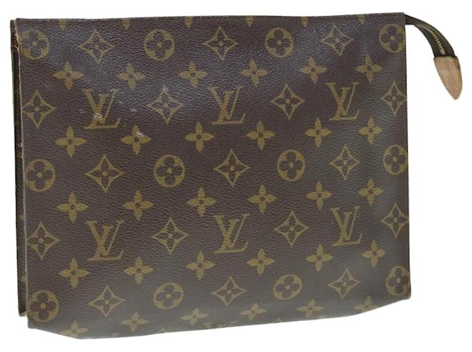 Louis Vuitton Monogram Poche Toilette 26 Bolsa M47542 Autenticação de LV 63825 Monograma Lona  ref.1218343