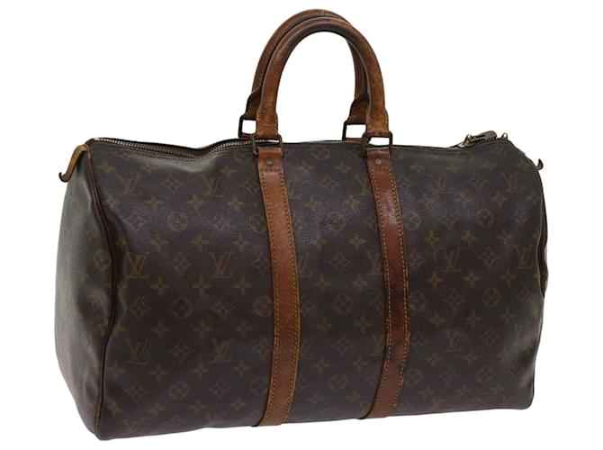 Louis Vuitton Monograma Keepall 45 Boston Bag M41428 Autenticação de LV 63517 Lona  ref.1218374