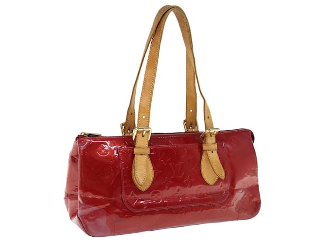 LOUIS VUITTON Vernis Rosewood Avenue Hand Bag Pomme D'amour M93507 LV Auth 63498 Patent leather  ref.1218389