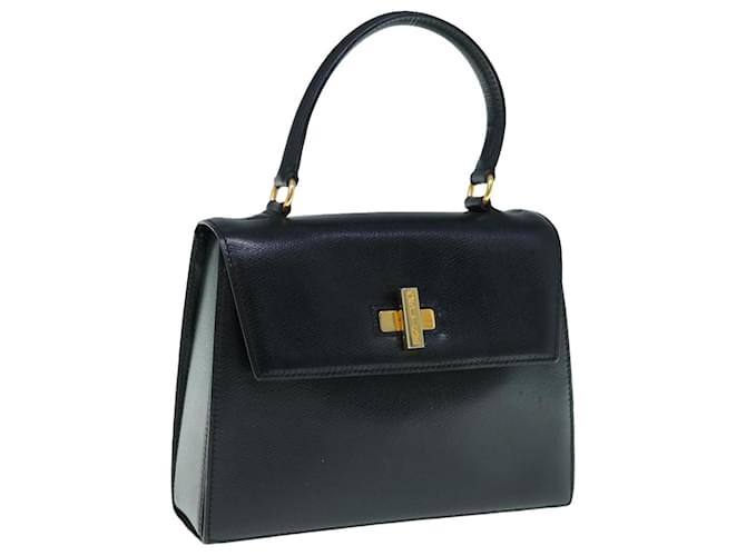 Céline CELINE Hand Bag Leather Black Auth 62977  ref.1218391