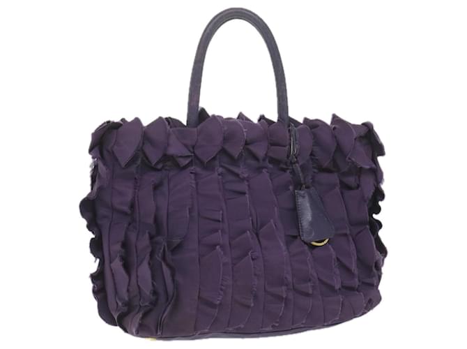 PRADA Hand Bag Nylon Purple Auth bs11378  ref.1218419