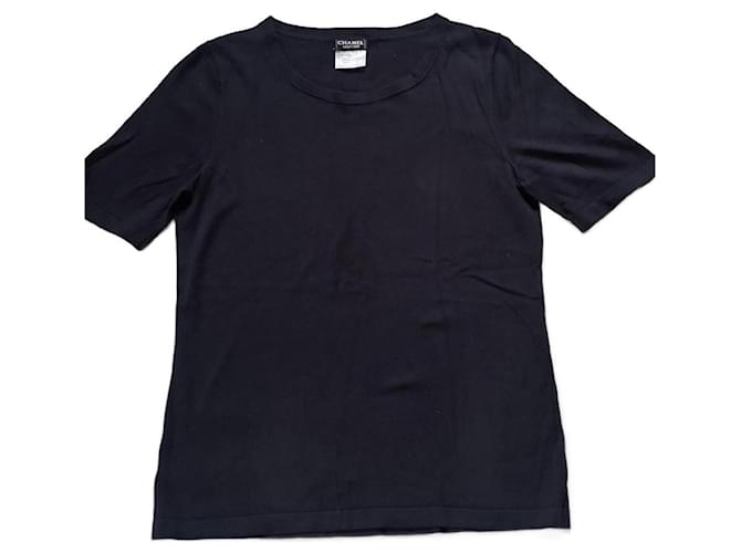 Cambon Chanel Tops Navy blue Cotton  ref.1218478